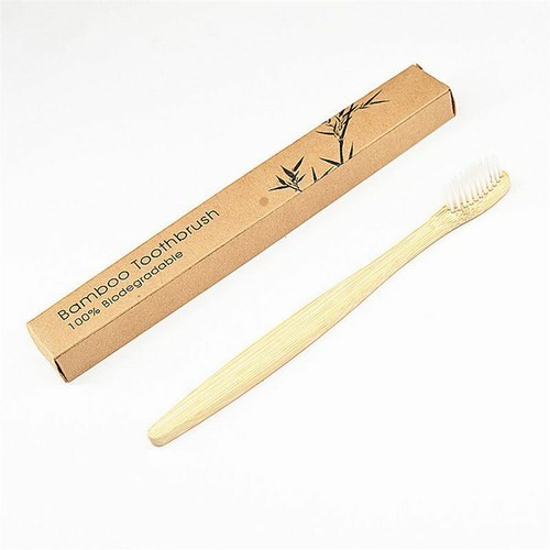 Wooden Toothbrush Healthy Soft Teeth Fibre Eco-Friendly Oral Cleaning 1PC - Picture 7 of 25