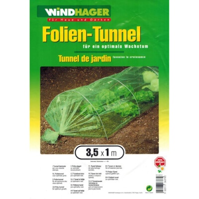 Windhager Folientunnel 3,5x1m Frühbeet Pflanztunnel Gewächshaus Komplettset grün