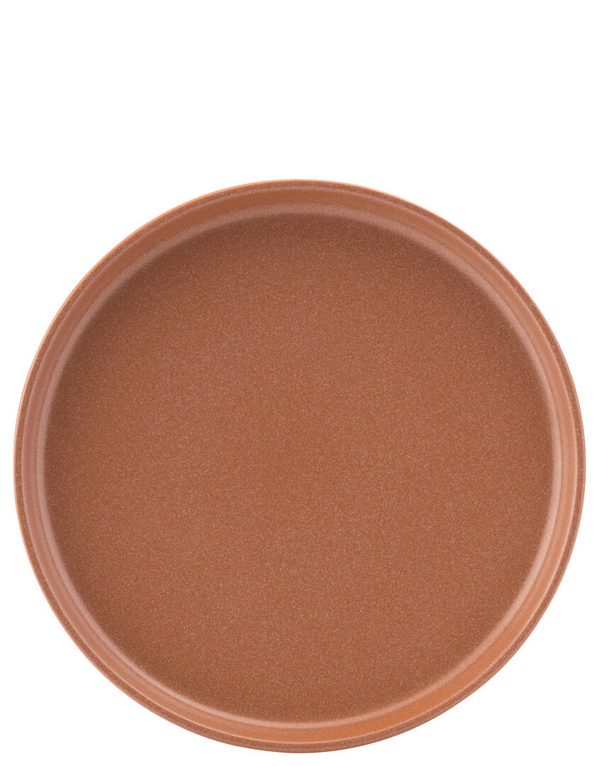Pico Cocoa Coupe Plate Set Round Dinner Dessert Crockery 8.5"" (22Cm) Pack Of 6