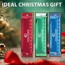 10 Hole Diatonic Harmonica Key C Blues Harp Mouth Organ Beginner Christmas Gift