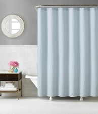 Victoria Classics Praline Fabric Shower Curtain: Pintuck Stripe Design Aqua NWOP
