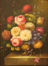 dipinti ad olio su tela, natura morta