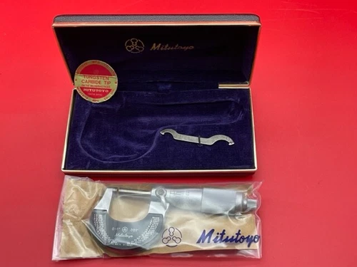 Mitutoyo 102-223 Outside Micrometer 0-1" Range .001" Friction  IN STOCK VINTAGE