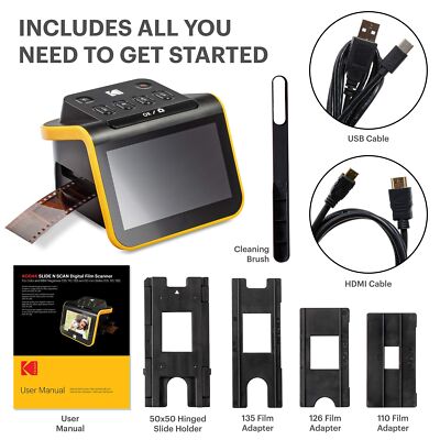 Kodak Digital Film Scanner, Film and Slide Scanner with 5” LCD