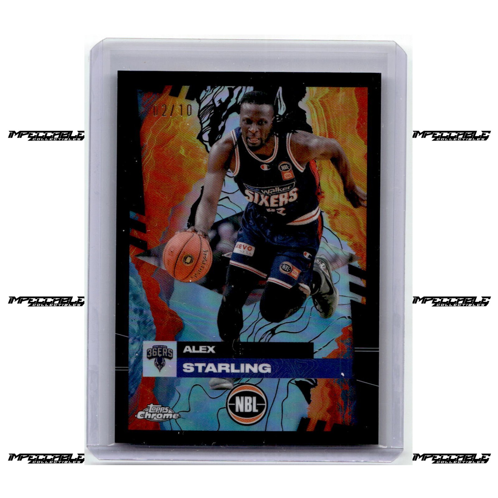2024-25 Topps Chrome NBL - Black #8 Alex Starling 2/10