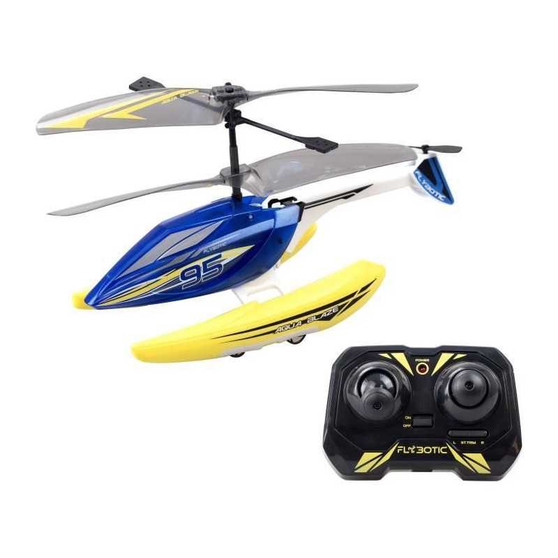 Hélicoptère télécommandé Flybotic Helico Aqua Blaze jaune mini drone RC étanche