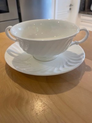 Suppentasse mit Untertasse CASCADE H5073 uni weiß von Royal Doulton, England