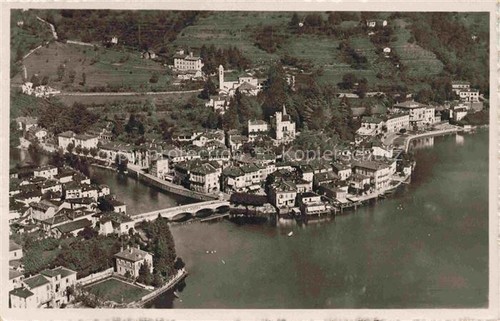 Ponte-Tresa Lago di Lugano TI Vue aerienne