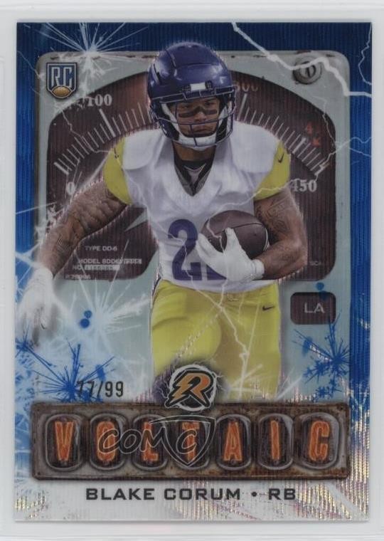Blake Corum Topps Resurgence Voltaic #V18 Blue Surge