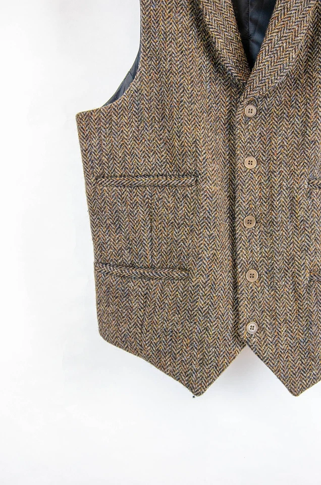 ASOS Harris Tweed Jacket & Waistcoat Set – 100% Wool – Handwoven Scotland - US36 - Image 4 of 4