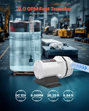 High-Performance DEF Transfer Pump - 9 GPM DC 12V for Diesel Exhaust Fluid | Dia