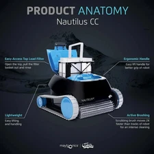 Dolphin Nautilus Robotic Pool Cleaner with Clever Clean
