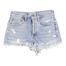 Agolde Shorts Womens 23 blue Denim Cut Off Button Fly beach summer Size 23