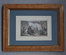 Antique Georgian Thomas Rowlandson Print of satirical erotic scene c.1810-25