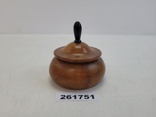 Dose mit Deckel Art Déco 1930er Jahre Deko Holz gedrechselt ø8cm #261751
