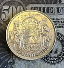 1938 Canada 50 Cents **80% Sliver** AU - Combined Shipping