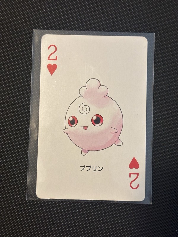Pokemon Poker Card Playing Card Igglybuff 2 Of Hearts Red Back Groudon