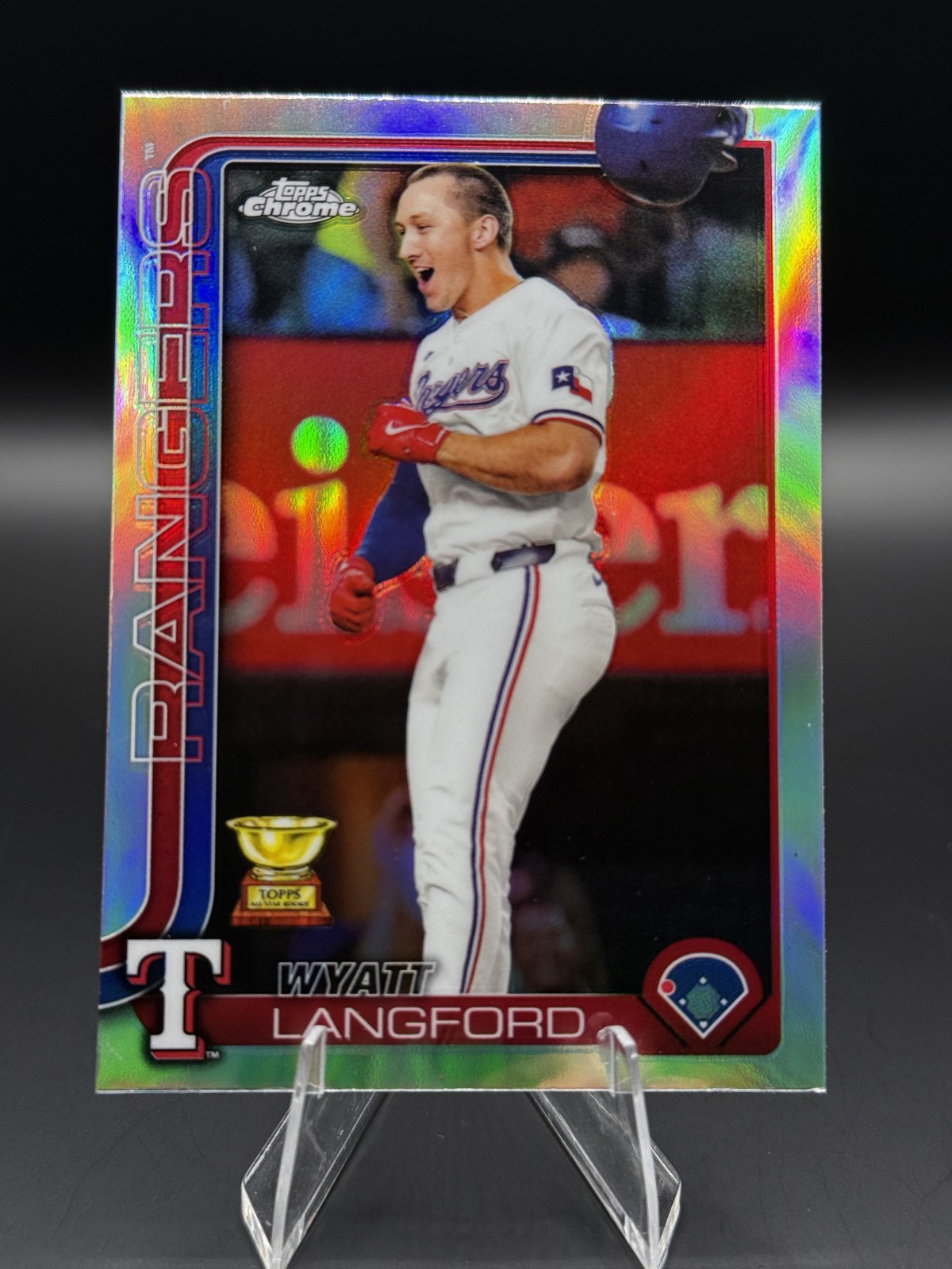 2025 Topps Chrome - Wyatt Langford #68 Refractor Rangers