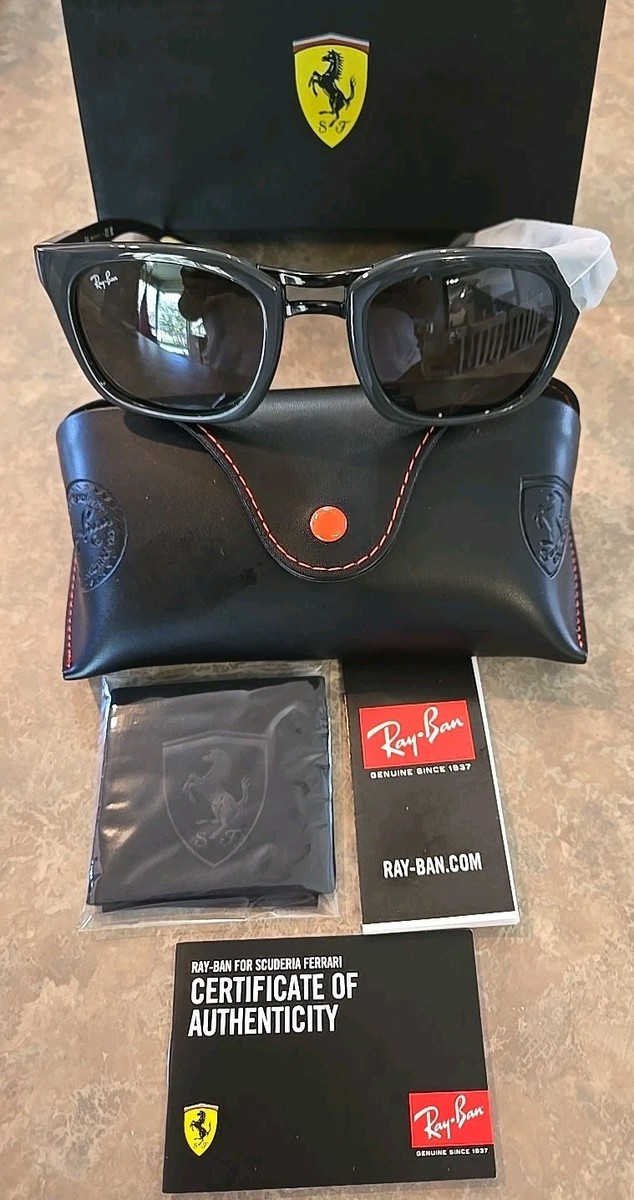 🔥 NEW Ray Ban RB8362M F62487 FERRARI Sunglasses Grey w/ Dark Grey