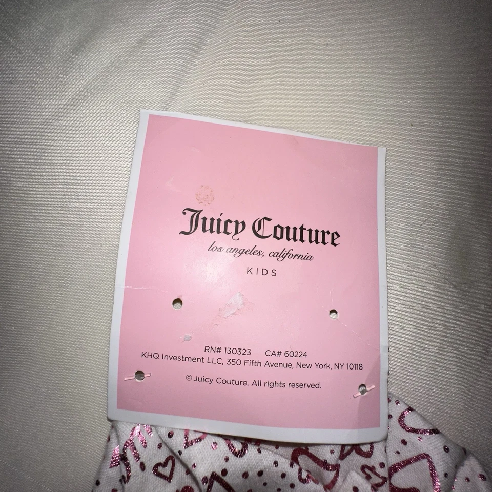 Juicy Couture Nuevo con Etiquetas Bebé Niña Moño Anudado Envoltura para la Cabeza Niños Pequeños Nuevo Foto 3 de 4