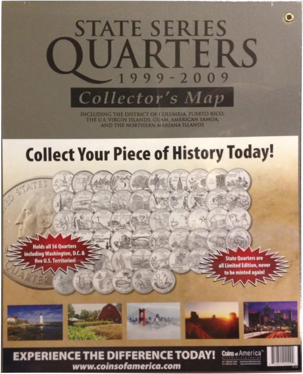 State Quarter Map In Us State Quarters (1999-2008) for sale | eBay