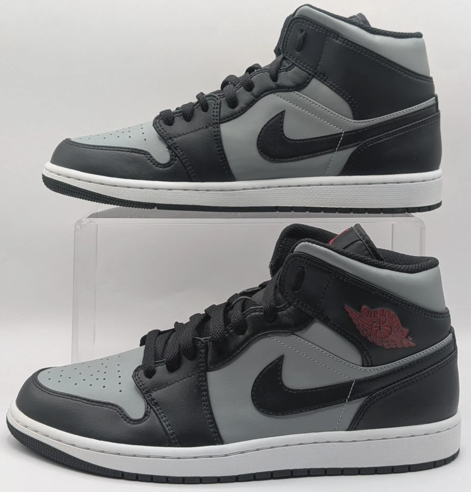 Nike Air Jordan 1 Mid Shadow Negro Gris Para hombres Zapatos Tenis talla 11 NUEVO Foto 2 de 4