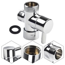 1x For Toilet Bidet Shower Head Diverter Valve Three-Way T-adapter Valve 1/2 3/4