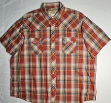 Mens Wrangler Western Snap Front Short Sleeve Shirt Size 2XL - NICE
