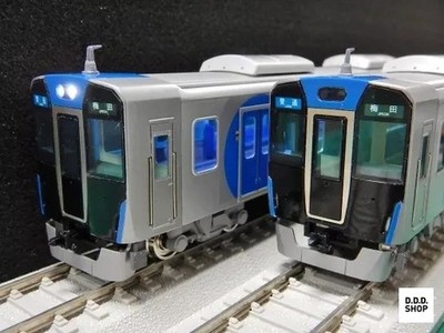 HO Scale Hanshin 5700 Series Jet Silver 4Car Set 1/80 Model Train
