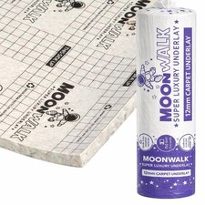 Moonwalk 12mm Carpet Underlay Luxury PU Foam 95kg Extra Thick Soft Comfort Brand