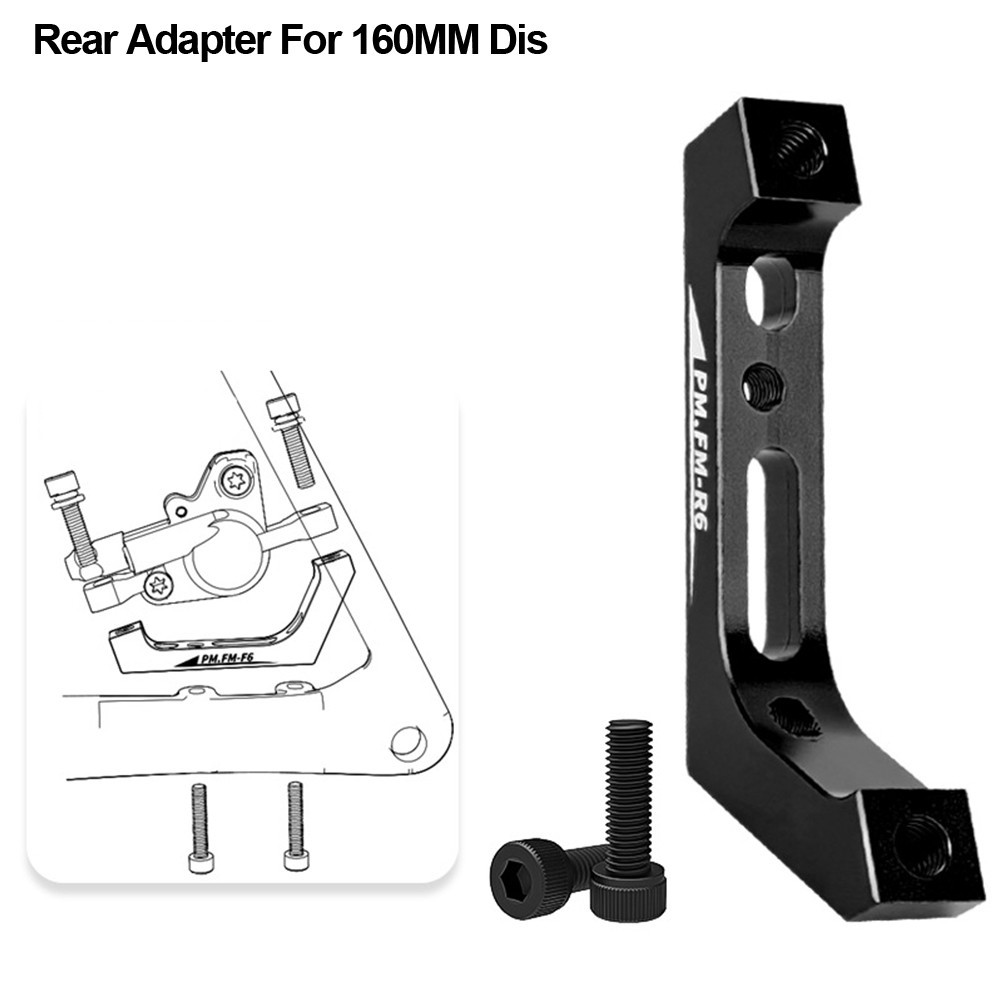 Sleek Design Black Aluminium Alloy Caliper Adapter for Road Cycling Use