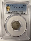 1871-CC Seated Liberty Dime PCGS MS63 Key Date