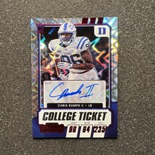 2021 Contenders CHRIS RUMPH II #204 College Ticket RC AUTO - DUKE FOOTBALL 