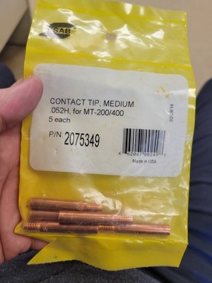 ESAB 2075349 CONTACT TIPS 5/PKG .052 FOR MT-200/400