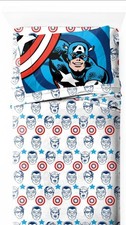 NEW Marvel Comics Captain America Avengers Twin 3-Piece Bedding Sheet Set 1/6