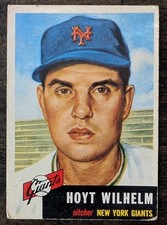 1953 Topps Hoyt Wilhelm #151 - NY Giants (HOF) (wrinkle)