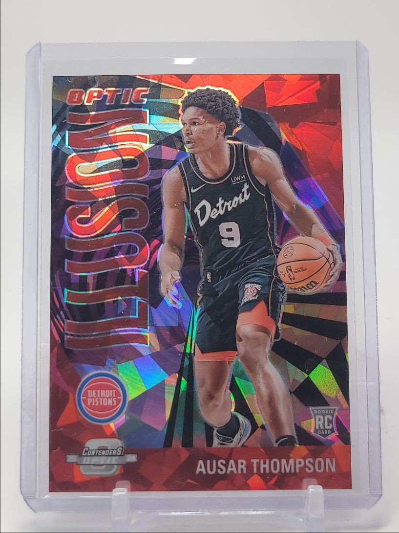 AUSAR THOMPSON 2023-24 CONTENDERS OPTIC ILLUSION ROOKIE RED ICE RC /175 Q3110