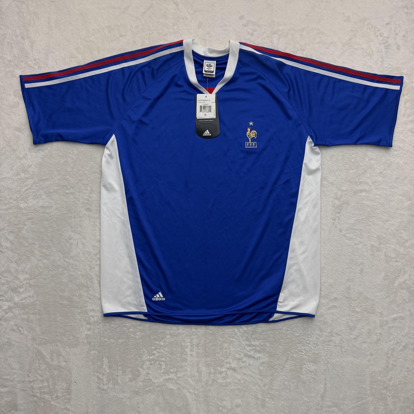 Vintage Adidas France National Jersey Mens XL Blue Soccer World Cup 2006 FFF