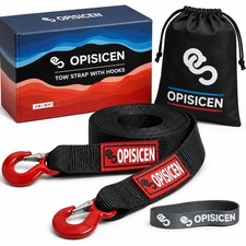 Tow Strap With Hooks 2 Inch X 20 Foot 15216 Lbs Breaking Strength Emergency... Tow Strap With Hooks 2 Inch X 20 Foot 15216 Lbs Breaking Strength Emergency...
