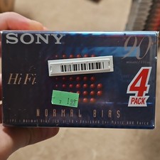 4 - Sony Hi Fi Normal Bias Cassette Tape 90 min Normal Bias Audio