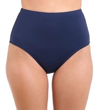 La Blanca Women's Ultra High Waist Swimsuit Bottom, Indigo LB Luxe 12 New