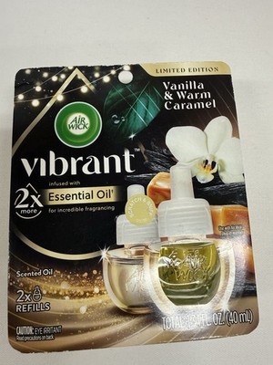 Limited Edition AirWick Vibrant Vanilla & Warm Caramel - 2pk NEW/Sealed