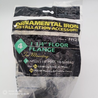1 1/4'' floor flange (NEW) model# FF125 made by The Village Ironsmith a GAF co.