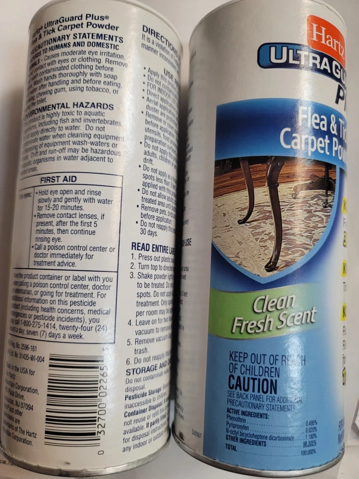 Hartz UltraGuard 跳蚤蜱地毯粉 16 盎司 2 件套 — 第 4/4 张图片