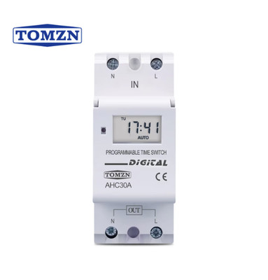 TOMZN DIN Rail Digital Timer Switch 7 Day Programmable 16A