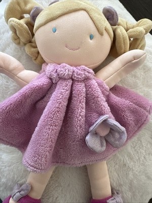 Jolijou Paris Demoiselle Pretty Rose Doll Purple Dress Lovey Plush Yellow Hair