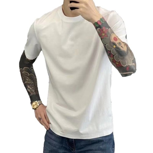 Casual Solid Color Tee for Men Perfect for Outdoor Adventures and Daily Wear - Picture 3 of 24