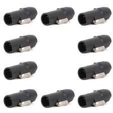 2X(10pcs 3Pins True Locking Connector Male Plug Jack NAC3FX-W NAC3MX-W PA662434