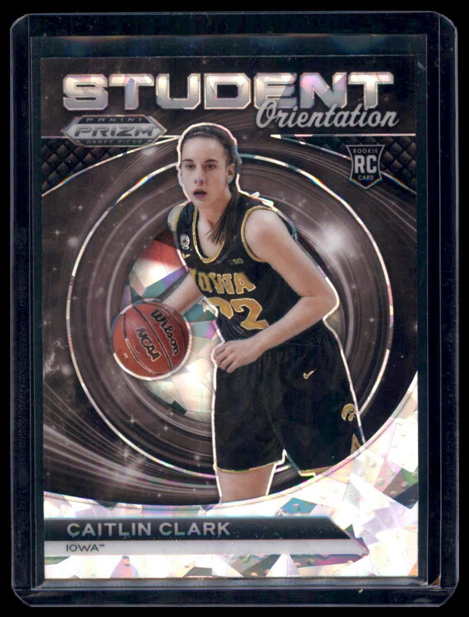 2024 Panini Prizm Draft Picks - Student Orientation Prizms Ice #22 Caitlin Clark