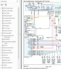 Dodge RAM 1500 2012 diagrama de cableado a color completo esquema V8 5,7 L 4x4 pdf